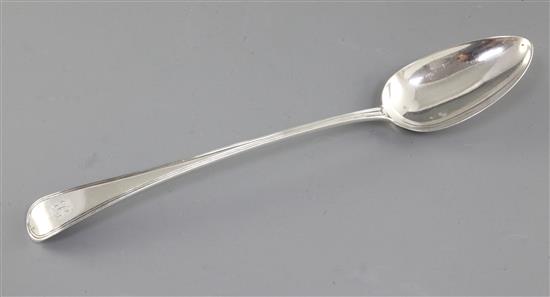A George III silver Old English thread pattern basting spoon, Length 12”/308mm Weight 3.8oz/109grms